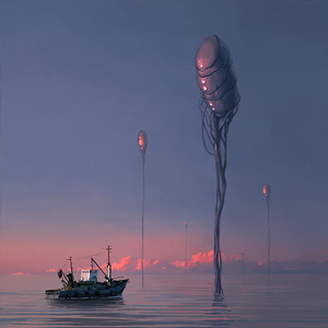 Stars Over The Sea by Alex Andreev